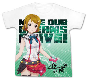 ラブライブ！ 小泉花陽 フルグラフィックTシャツ/ホワイト-XL