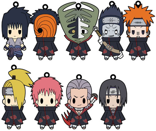 D4 NARUTO -ナルト- 疾風伝 ラバーキーホルダーコレクション Vol.2 10個入りBOX[empty]《在庫切れ》