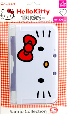 3DS LL用 ハローキティ TPUカバー for 3DS LL ホワイト[アンサー