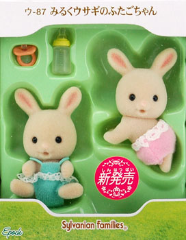 sylvanian families milk rabbit baby