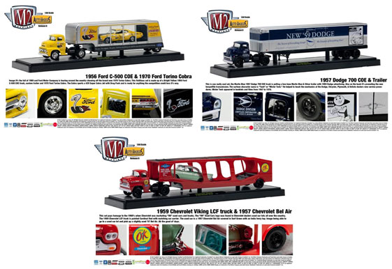 ミニカー　1/64 Auto-Haulers Release 45 6個アソート [36000-45] AUTO HAULERS RELEASE 75, 3 TRUCKS SET 1/64 DIECAST MODELS M2