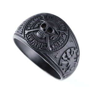 ワンピース 麦わらの一味シルバーリング ブラックver 23号 コスパ 在庫切れ