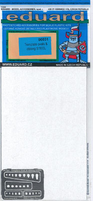 エッチングパーツ 金属テンプレート 楕円形＆楕円形(長)[エデュアルド]《在庫切れ》