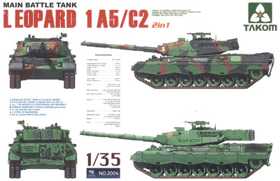 1/35 レオパルト 1A5/C2 2in1 プラモデル[TAKOM]《取り寄せ※暫定》