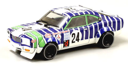 京商オリジナル 1/43 MAZDA サバンナ RX-3 No.24(ホワイト/ブルー  