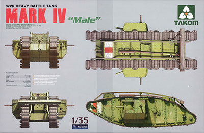 1/35 WWIイギリス軍戦車 マーク IV「メール」 プラモデル[TAKOM]《在庫