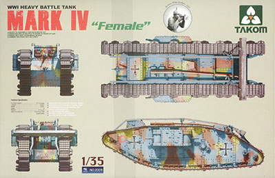 1/35 WWIイギリス軍戦車 マーク IV「フィメール」 プラモデル[TAKOM