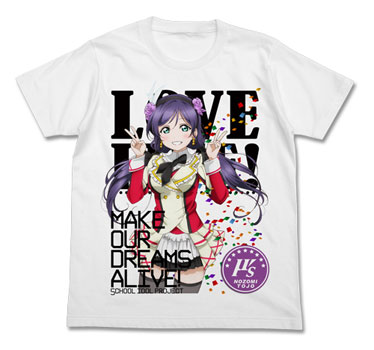 ラブライブ！ 東條希フルカラーＴシャツ/ホワイト-S[コスパ]《在庫切れ》