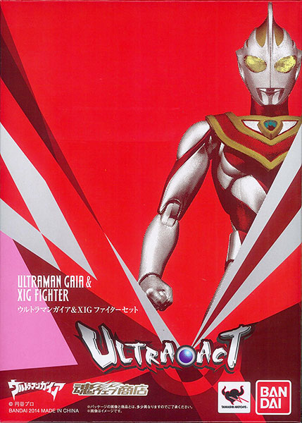 中古】(本体A/箱B)ULTRA-ACT ウルトラマンガイア＆XIGファイターセット