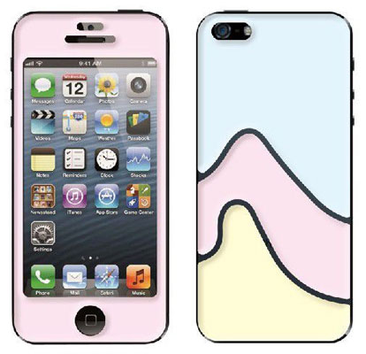 シールプロテクター Gizmobies シンプルな単色シリーズ iPhone5 iPhone5s専用Gizmobies PASTEL BLU/PNK/YLW[Gizmobies]《取り寄せ※暫定》