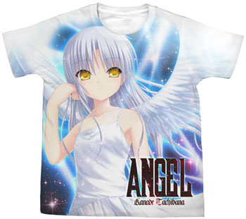 Angel Beats！ かなで・天使の翼フルグラフィックTシャツ/ホワイト-M