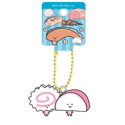 KIRIMIちゃん. ラバーキーチェーン なるとくん＆かまぼこちゃん[ティー