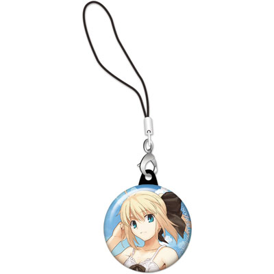 激レア Fate セイバー　バレンタイン　缶バッジ 缶ストラップ Fate/stay night 缶ストラップ 2 セイバー 夏休みver.[ゼクスト
