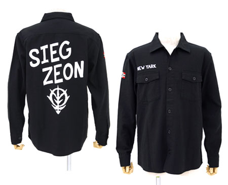 機動戦士ガンダム ジークジオンB.D.Uシャツジャケット/ブラック-L[コスパ]《在庫切れ》