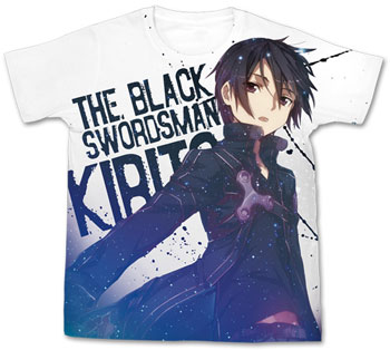電撃文庫 FIGHTING CLIMAX キリト フルグラフィックTシャツ/ホワイト-S[コスパ]《在庫切れ》