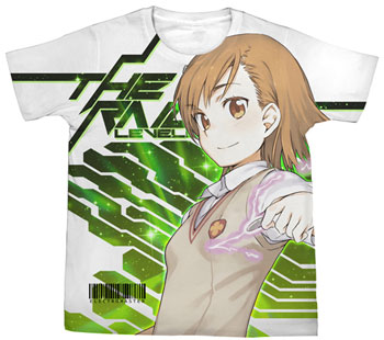 電撃文庫 FIGHTING CLIMAX 御坂美琴 フルグラフィックTシャツ/ホワイト-L[コスパ]《在庫切れ》