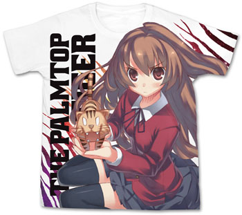 電撃文庫 FIGHTING CLIMAX 逢坂大河 フルグラフィックTシャツ/ホワイト-L[コスパ]《在庫切れ》