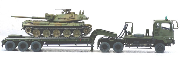 限定 アオシマ 1/72 陸上自衛隊 73式特大型セミトレーラー”74式戦車 ...