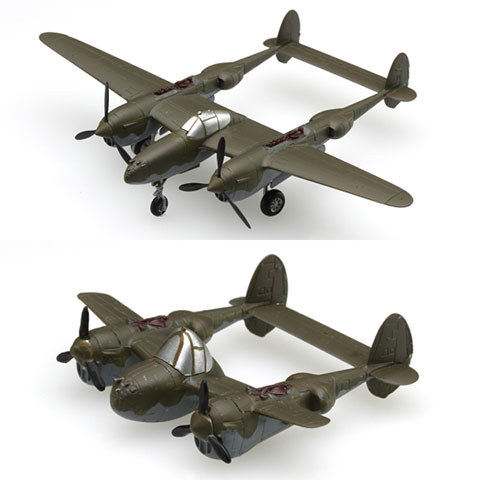 1/144スケールシリーズ No.16 P38ライトニング(2機) ディフォルメP38(1機)付 プラモデル[フジミ模型]《取り寄せ※暫定》