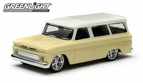 1/43 1966 Chevrolet Suburban - Yellow with White[グリーンライト]《在庫切れ》