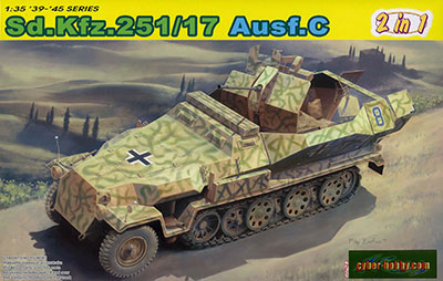 グリーンボックス 1/35 ドイツ軍 Sd.Kfz.251/17 C型 対空自走砲