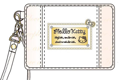 ハローキティ 英字型押しシリーズ 単パスケース シロ KT-4187[サンアート]《在庫切れ》