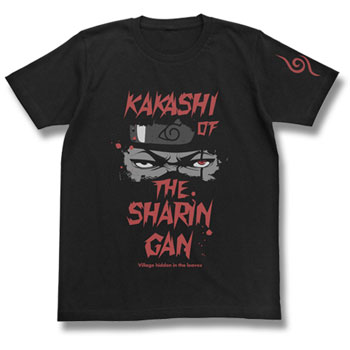 NARUTO-ナルト- 疾風伝 写輪眼のカカシTシャツ/ブラック-M（再販）[コスパ]《０５月予約》