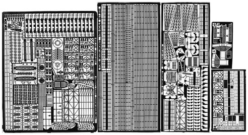 トムスモデル エッチングパーツ 1/350 米海軍空母エセックス級用