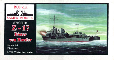 1/700 ドイツ海軍Z17型駆逐艦 ディーター・フォン・レーダー 1940 レジンキットamiami.jpあみあみオンライン本店
