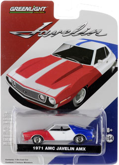 1/64 1971 AMC JAVELIN AMX “RED， WHITE AND BLUE”[グリーンライト