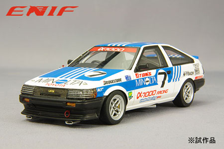 1/43 トヨタ カローラ レビン 1985 全日本ツーリングカー選手権 インターTEC ＃7 ミノルタα-7000カローラ 奥脇絵里/真田睦明[ENIF]《在庫切れ》