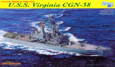 1/700 アメリカ海軍 ミサイル巡洋艦USSバージニア(CGN-38) プラモデル 