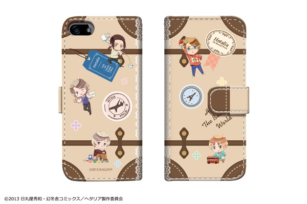 「ヘタリア The Beautiful World」ダイアリースマホケース for iPhone5/5s 02 【ベージュ】[カナリア]《在庫切れ》