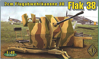 1/48 独・FLAK38-20mm対空機関砲 プラモデル[ACE]《在庫切れ》