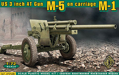 1/72 米・3インチM5対戦車砲M1砲架 プラモデル[ACE]《在庫切れ》