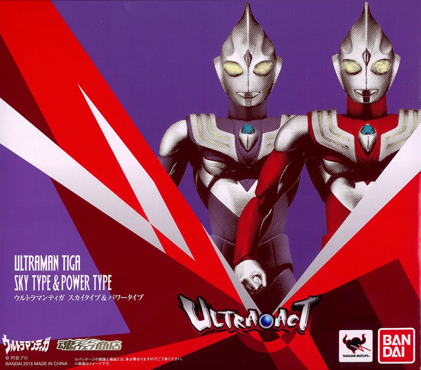 【中古】ULTRA-ACT ウルトラマンティガ スカイタイプ＆パワータイプ(魂ウェブ限定)[バンダイ]