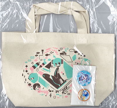 Happyくじ 初音ミク 2013 Summer Ver G賞 トートバッグセット Typec プライズ