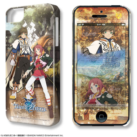デザジャケット「テイルズ オブ ゼスティリア」iPhone 5/5sケース＆保護シート デザイン1(スレイ＆ロゼ)[ライセンスエージェント]《在庫切れ》