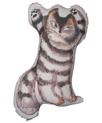 100万回生きたねこ とらねこクッション 寝転びVer. 赤[メディコム