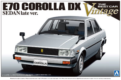 1/24 ザ・ベストカーヴィンテージ No.78 E70カローラセダン後期型DX プラモデル[アオシマ]《在庫切れ》