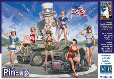 1/35 ピンナップガールズ6体40’sスタイル プラモデル[マスターボックス]《在庫切れ》