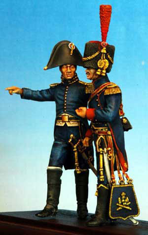 54mm ナポレオニック ヴァグラムの戦い(1809.JULY)大佐と副官打ち合わせ（再販）[ニムロッド]《在庫切れ》