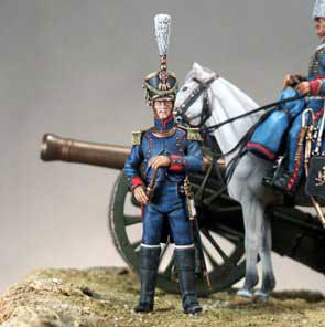 54mm ナポレオニック ヴァグラムの戦い(1809.JULY)望遠鏡に手を添える士官（再販）[ニムロッド]《在庫切れ》