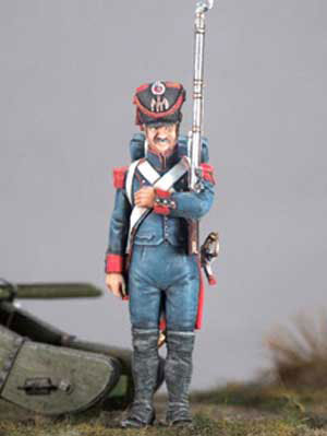 54mm ナポレオニック ヴァグラムの戦い(1809.JULY)マスケットと持つ兵士（再販）[ニムロッド]《在庫切れ》