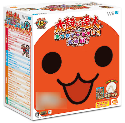 Wii U 太鼓の達人 あつめて★ともだち大作戦！専用コントローラ「太鼓とバチ」1セット同梱版[バンダイナムコ]【送料無料】《在庫切れ》