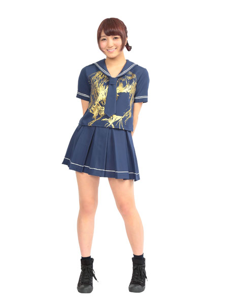 でんぱ組. inc セーラー　セーラー服　紺×金　モノトーン　相沢梨紗 でんぱ組.inc セーラー衣装 紺x金 相沢梨紗モデル(モノトーン)[クリア