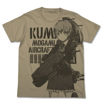 艦隊これくしょん -艦これ- 熊野改 オールプリントTシャツ/サンドカーキ-L[コスパ]《在庫切れ》