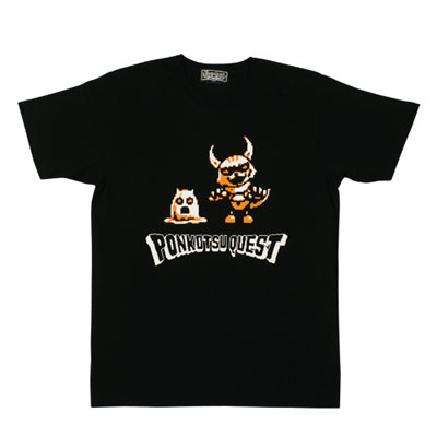 ポンコツクエスト Tシャツ B(こわいカクとイムラ)オレンジサイズS 