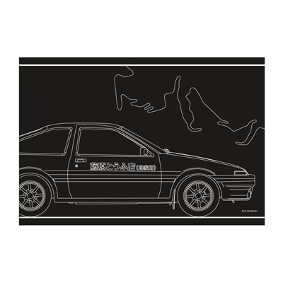 新劇場版 頭文字D ファブリックパネル AE86 ver.[キャラバン]《在庫切れ》