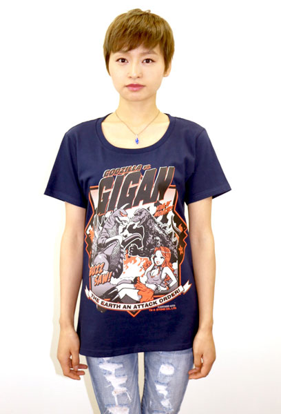 東宝怪獣Tシャツ ガイガン メトロブルー S[地球防衛軍秘密基地本部]《在庫切れ》
